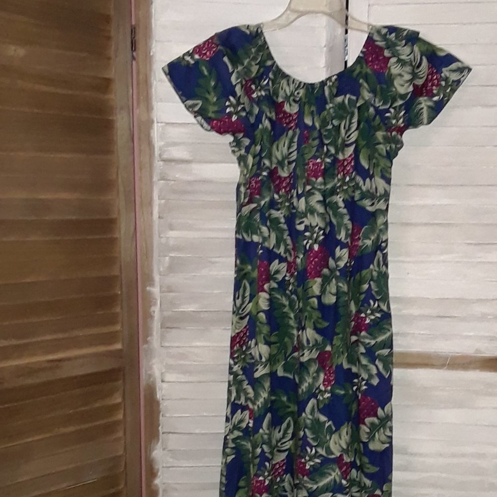 Hilo Hattie-Full Length Dress with Pockets